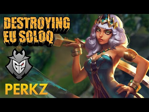 Destroying EU SoloQ: G2 Perkz - Qiyana Bot Lane - KDA 21/6/13