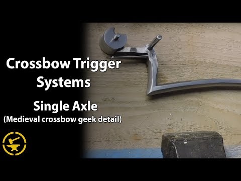 Single axle rolling nut trigger system - medieval crossbow