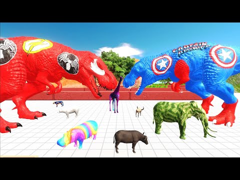 ESCAPE FROM VENOM-FLASH T-REX - Animal Revolt Battle Simulator