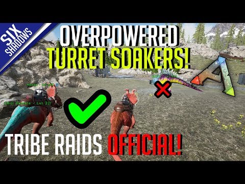 OVERPOWERED TURRET SOAKING DINO! | Tribe Raids Official PvP - Ark: Survival Evolved