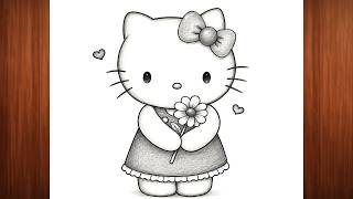 How to Draw Hello Kitty step by step - Easy Hello Kitty Drawing
