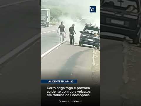 Um acidente mobilizou equipes de emergência na Rodovia Deputado João Herrmann (SP-133)