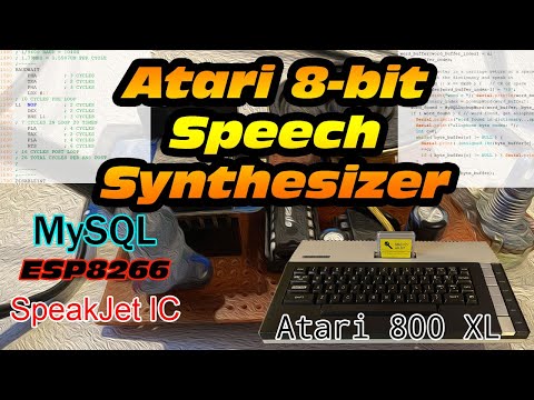 Atari 8-bit Speech Synthesizer with ESP8266, MySQL, and the SpeakJet IC