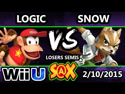 S@X - VGBC | Logic (Diddy Kong, Olimar) Vs. Snow (Fox) SSB4 Losers Semis -Smash 4 - Smash Wii U