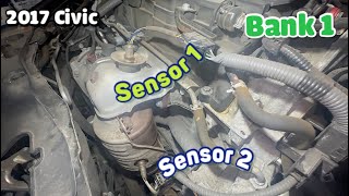 2017 civic 2.0  Oxygen sensor Bank 1 sensor 1 or 2  locations