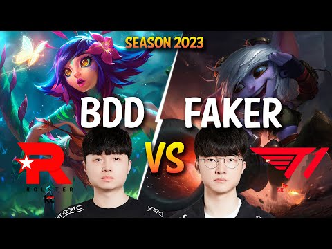 KT BDD vs T1 Faker - BDD NEEKO vs Faker TRISTANA Mid - Patch 13.18 KR Ranked
