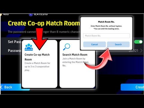 How to create and join Co-Op Match Room in eFootball 2024 Mobile - 3vs3 Cooperative play