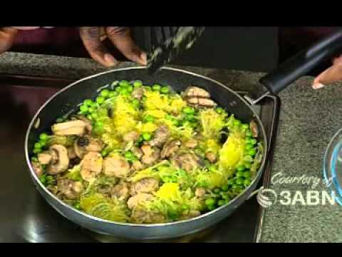 3ABN: Spaghetti Squash Primavera Recipe Video
