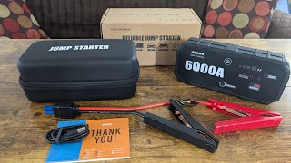 JFEGWO F-40 6000A Car Jump Starter Battery Charger Review 