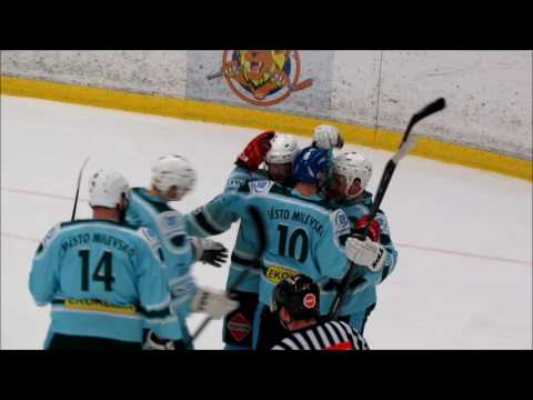 Hluboká n.Vlt Knights - Milevsko 6:3, 1.SF 2016-17 (sestřih)