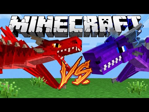 DRAGÃO RELAMPAGO VS DRAGÃO DE FOGO NO MINECRAFT ICE AND FIRE #36