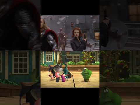 Avengers vs Lar - Vengers #filmaction #avengers #larva #short