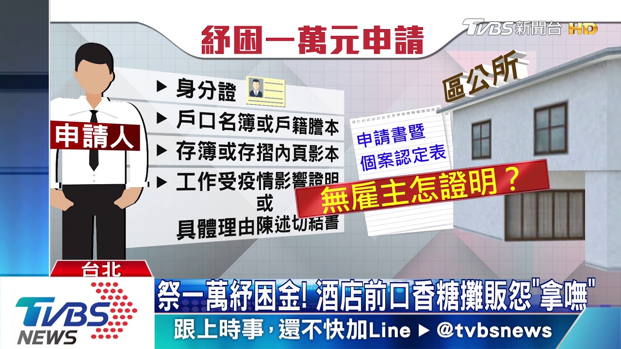祭一萬紓困金！　酒店前口香糖攤販怨「拿嘸」