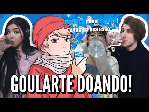 DOANDO R$1000 SE O STREAMER BEBER ÁGUA (sem que ele saiba) - GOULARTE (JOVENS REAGEM)