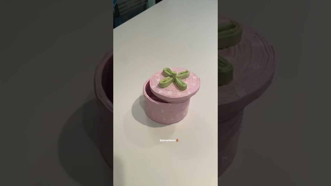 Diy strawberry box 🍓🤍 Handmade at home #diy #cute #craft