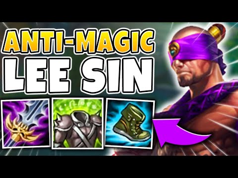 TAKE ZERO MAGIC DAMAGE?! ANTI-MAGIC LEE SIN BUILD DESTROYS AP CHAMPS! - League of Legends