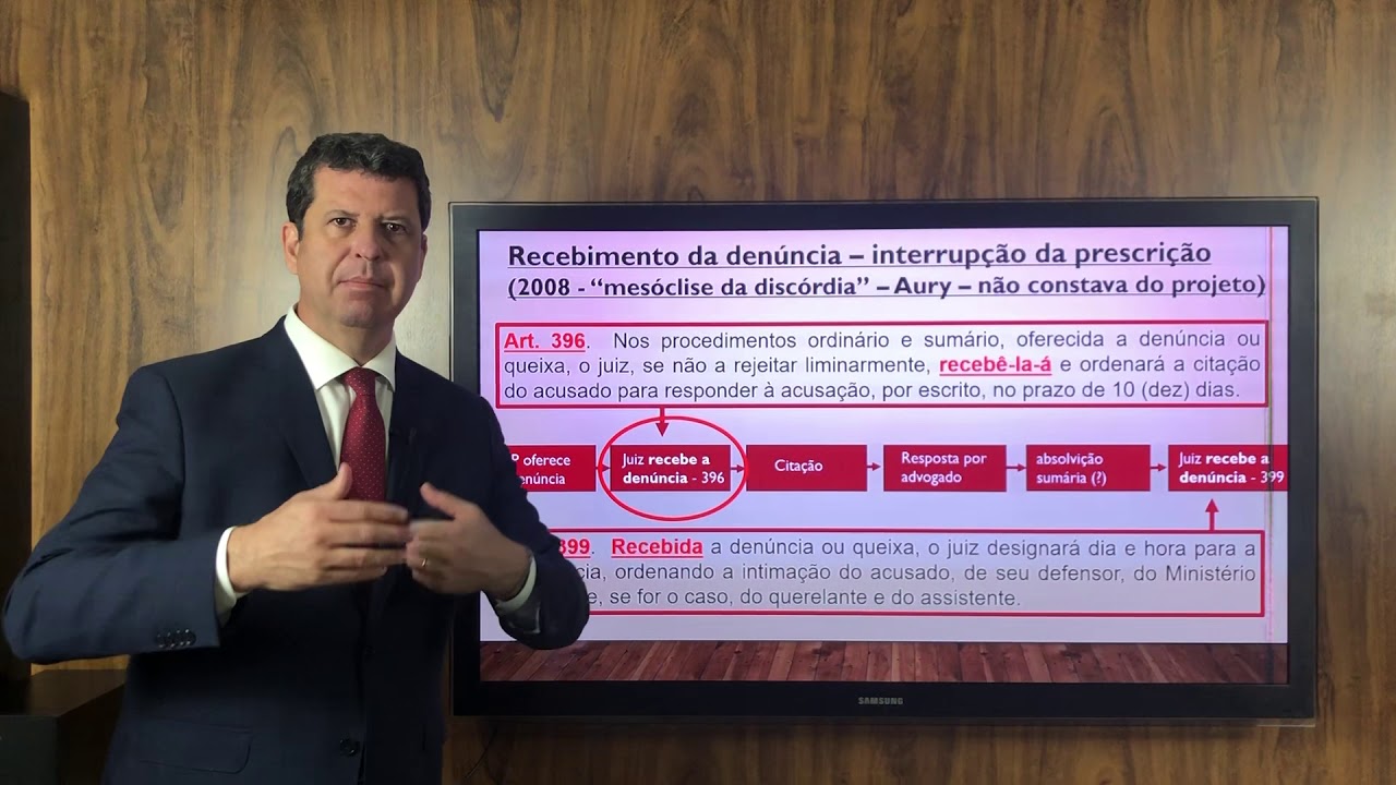 Procedimento comum ordinário - aula 01 - recebimento ou rejeição da denúncia - Rodrigo Chemim