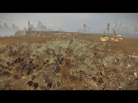 200 Hellstorm Rockets VS 6400 Goblins Warhammer Total War
