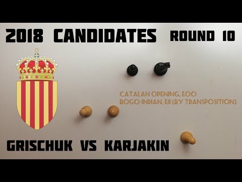 Alexander Grischuk and Sergey Karjakin play a peaceful Catalan ⎸2018 Candidates, Round 10