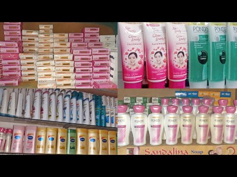Lux Dove Face Wash Pond's Meril Vim Glow & Lovely Body Lotion Display Shop || Branded Products