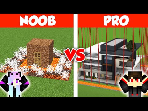 Minecraft NOOB vs PRO: SAFEST SECURITY HOUSE BUILD CHALLENGE