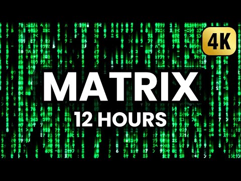 The Matrix Raining Code Screensaver 12 Hours (4K Ultra HD) - No loop, no ads in middle