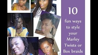 preview picture of video '♥24 Tutorial: 10 fun ways to wear marley twists or box braids'
