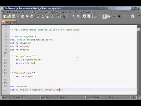 Batch 68 Range Function