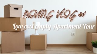 EMPTY APARTMENT TOUR - moving vlog #1 | Unpacking and setting up