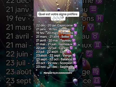 Quel est votre signe astrologique préféré ?❤️ #signesastrologiques #astrology