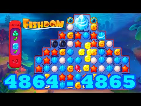 Fishdom Level 4864 - 4865 HD Walkthrough | 3 match puzzle | gameplay | android | IOS | GameGo Game