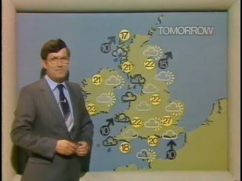 Weather Forecast with Bill Giles Monday 3rd August 1981 BBC1