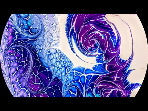 (116) 'Veronica' ~ Modified Bloom Swipe ~ Sheleeart Technique ~ Fluid Art ~ Acrylic Pouring