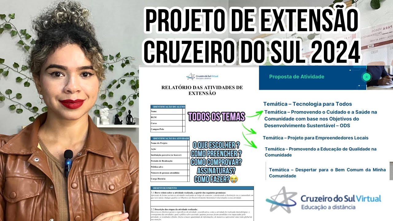 PROJETO DE EXTENSÃO CRUZEIRO DO SUL 2024 - TODAS AS TEMÁTICAS/ APRENDA A FAZER 📚 #cruzeirodosul #fy