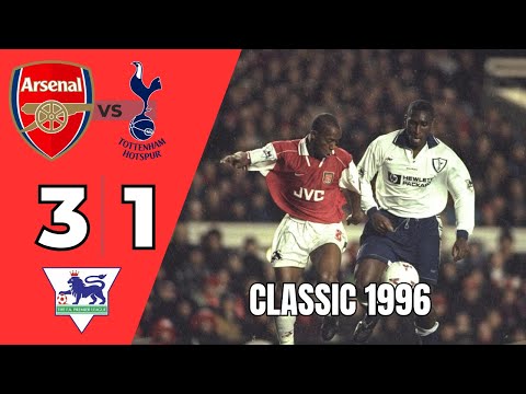 Awesome Ian Wright & Bergkamp | Arsenal vs Tottenham Hotspur 3-1 1996 | Extended Highlights