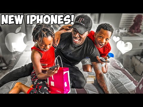 AFTER A HEART TO HEART WITH THE BOYS I SURPRISED THEM WITH NEW IPHONES  (DJ and A’KING)