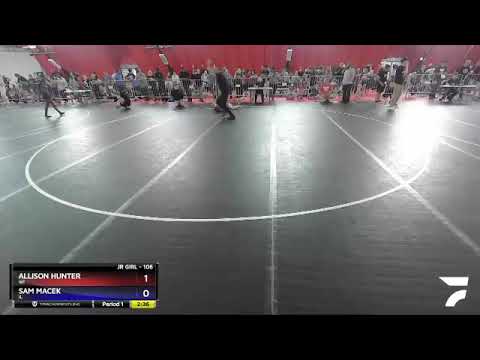 106 Lbs Cons. Round 1 - Allison Hunter, WI Vs Sam Macek, IL B9ca