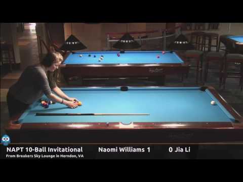Naomi Williams vs Jia Li (Semifinals) (with Karen Corr) - NAPT Inaugural 10-Ball Invitational