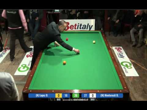 LOPEZ vs MONTEREALI - 2^PROVA BILIARDO  BTP 2016/17 CASERTA