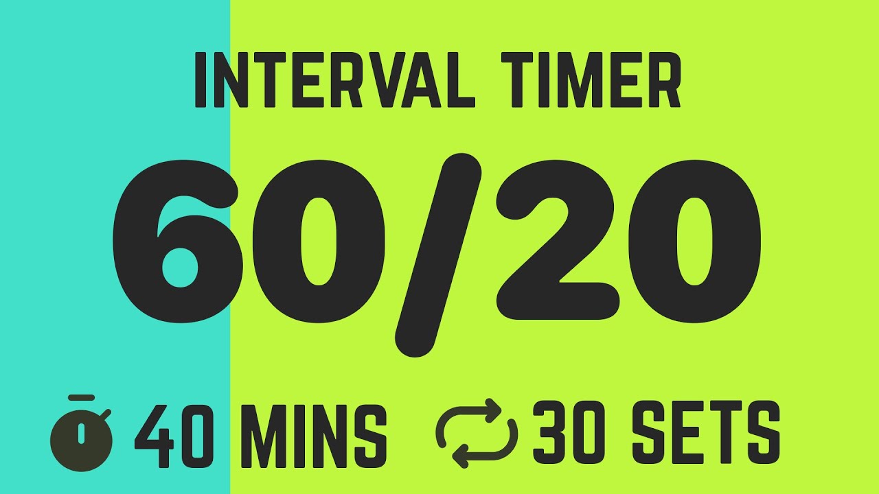 Interval Timer 60/20 - 30 Rounds workout