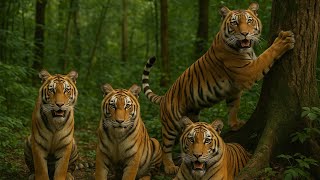 Tigers 🐅 in the jungle #tiger #wildlife #video #animalsounds