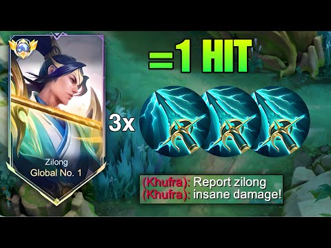 WTF DAMAGE! TRY THIS NEW ZILONG 1 HIT BUILD 2025!! (100% BROKEN)