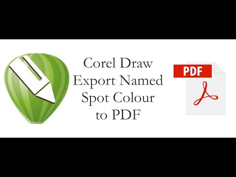How to use Corel Draw to export a named spot color to...