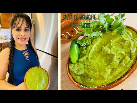 COMO HACER SALSA TAQUERA CON AGUACATE  🥑