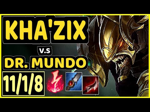 SEVENARMY (KHA'ZIX) vs DR. MUNDO - 11/1/8 KDA JUNGLE GAMEPLAY - EUW Ranked DIAMOND