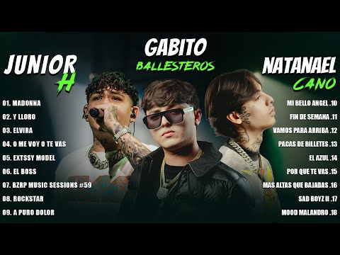 Natanael Cano, Junior H, Gabito Ballesteros Grandes Exitos Mix 2024 | Más Escuchado en Este Momento