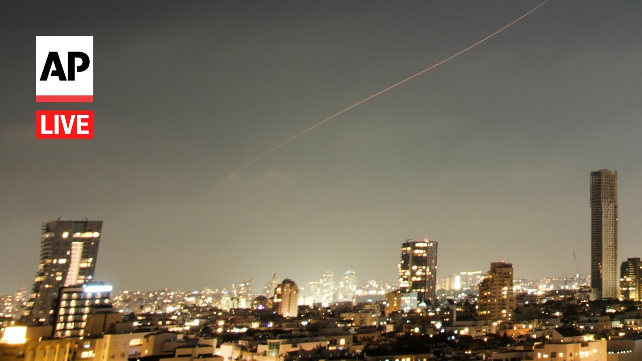 Video | LIVE: Tel Aviv skyline as Israel says Iran launched missiles at country