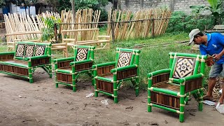 Download lagu Membuat kursi santai dari bambu// warna lebih natural...  mp3