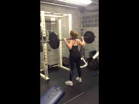 135lbs 1 rep back squat Melissa Baumann