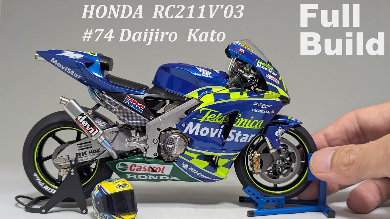 TAMIYA 1/12 HONDA RC211V'03 (74 加藤大治郎) ,Full Build